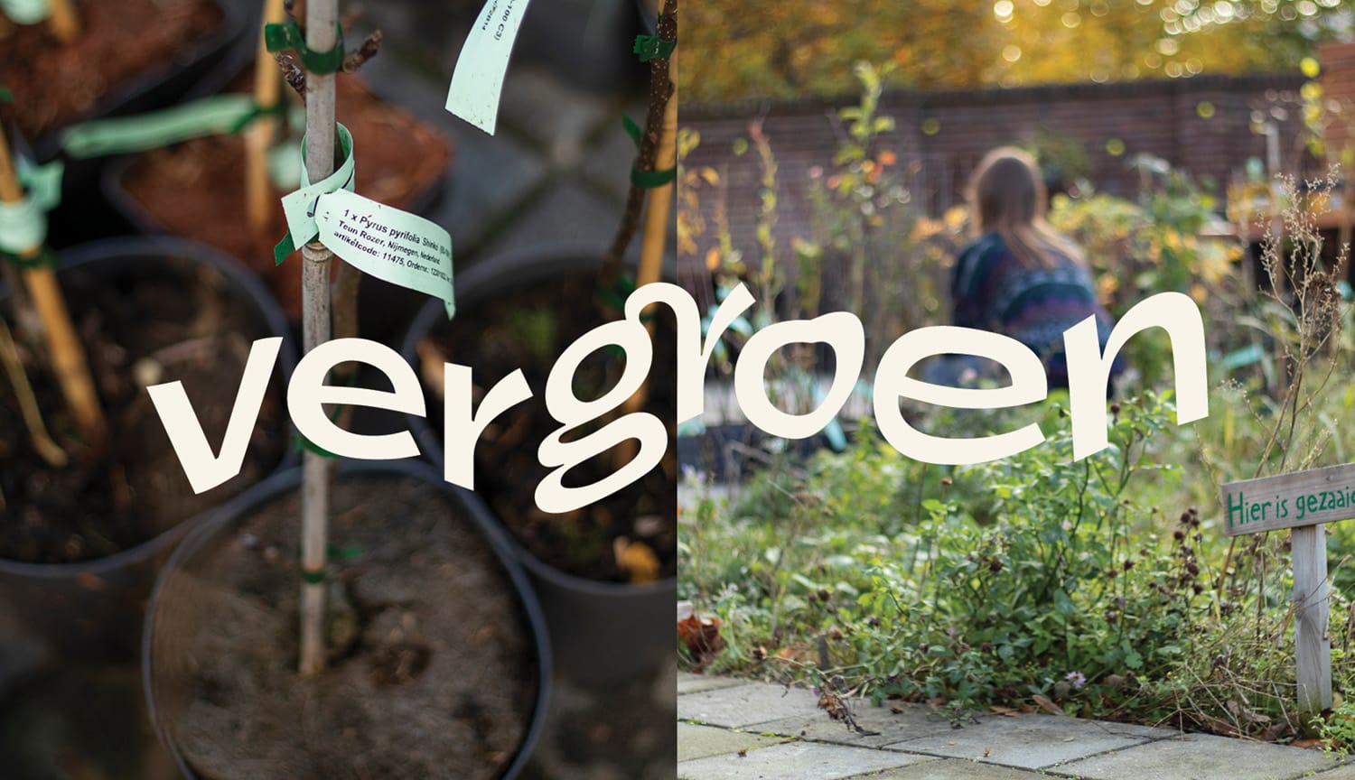 Ontwikkelen grafische identiteit Nijmegen Vergroen logo ontwerp