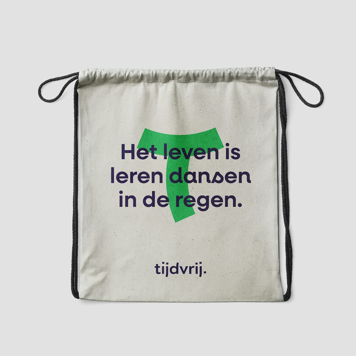 Tijdvrij linnen tasje ontwerp 2